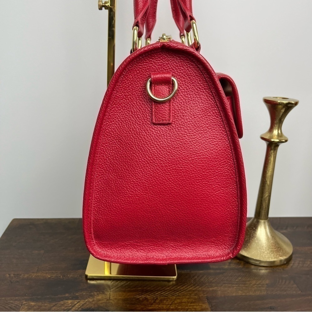 Ora Delphine Kelly Red Satchel Handbag Crossbody #208 - Picture 6 of 12
